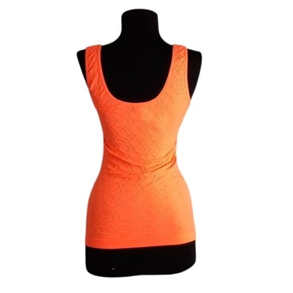 Hot Soup Size Medium Tank Top Reversible Orange Sleeveless Scoop V Neck NEW - Picture 2 of 11
